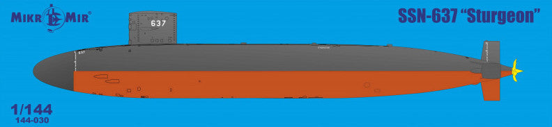 Mikro-Mir 144-030 1:144 SSN-637 Sturgeon American Nuclear Submarine