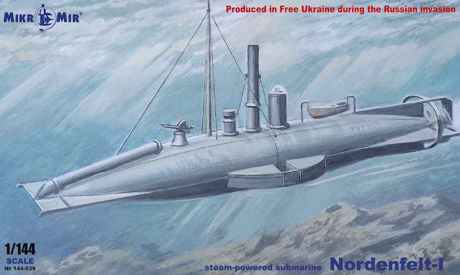 Mikro-Mir 144-039 1:144 Steam Powered Submarine Nordenfelt I
