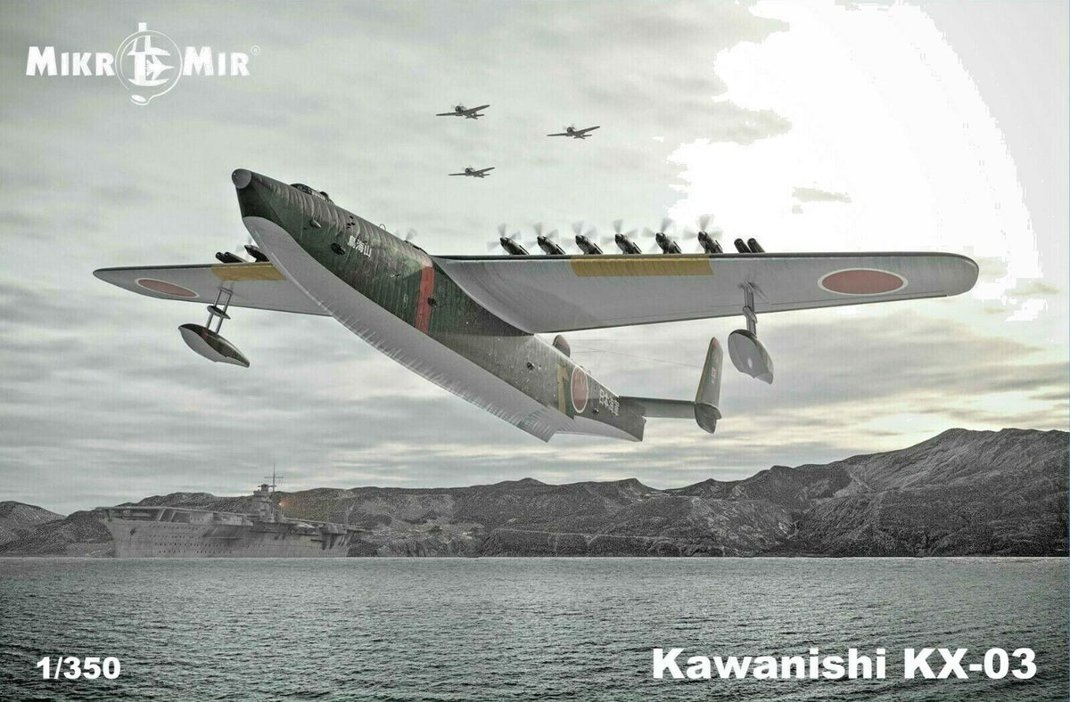 Mikro-Mir 350-40 1:350 Kawanishi KX-03 Japanese Flying Boat. The length of the model is 464 mm, wingspan 513 mm.
