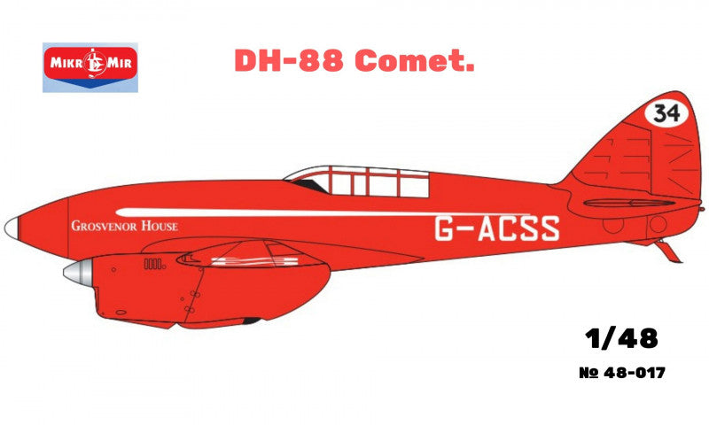 Mikro-Mir 48-017 1:48 de Havilland DH.88 Comet