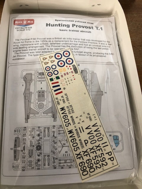 Mikro-Mir 72-028-1 1:72 Hunting Provost T.1 RAF version