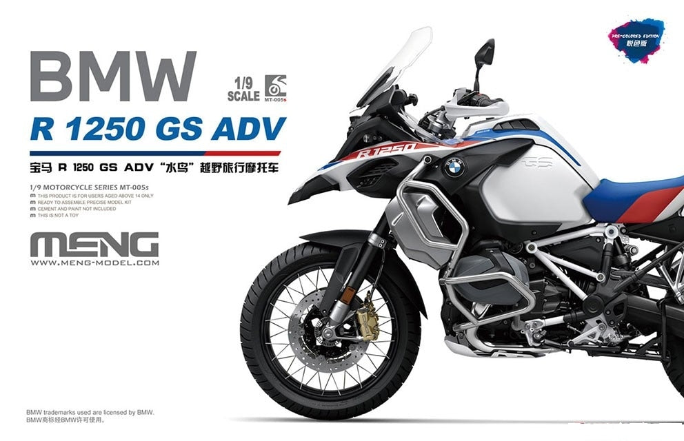 Meng Model MT-005S 1:9 BMW R 1250 GS ADV (Pre-Coloured Edition)