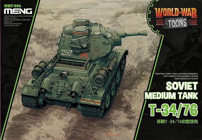 Meng Model MMWWT-006 Soviet T-34/76 World War Toon