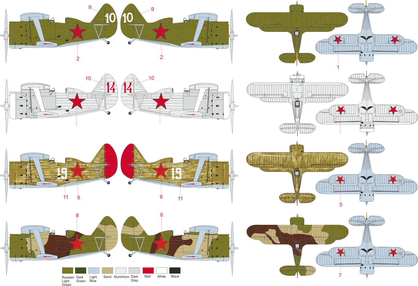 ROP o.s. MNFDL72021 1:72 Polikarpov I-153 - Stalin Falcons on I-153 Part 6