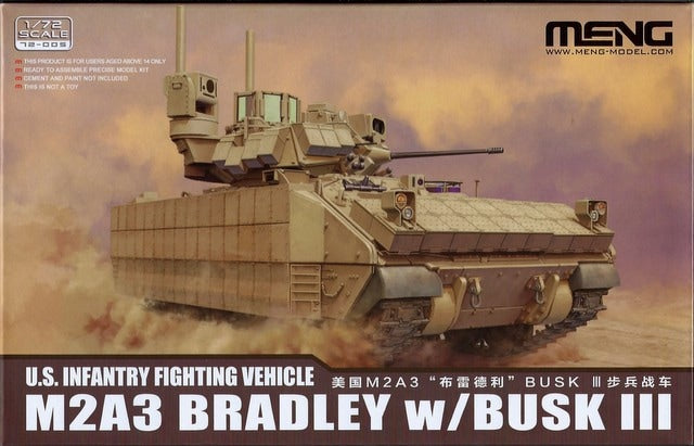 Meng Model MNG72-005 1:72 US M2a3 Bradley with BUSK III