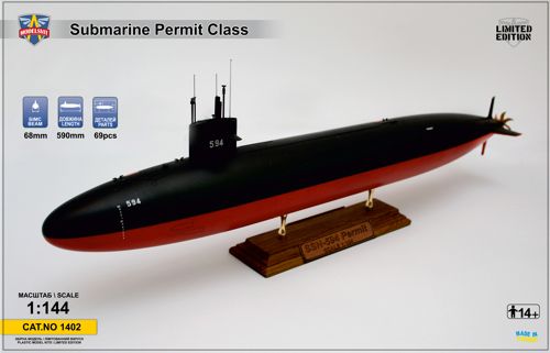Modelsvit 1402 1:144 USS Permit (SSN-594) Submarine
