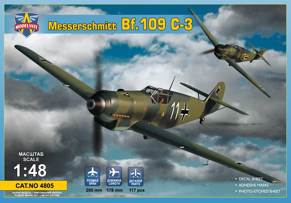Modelsvit 4805 1:48 Messerschmitt Bf-109C-3