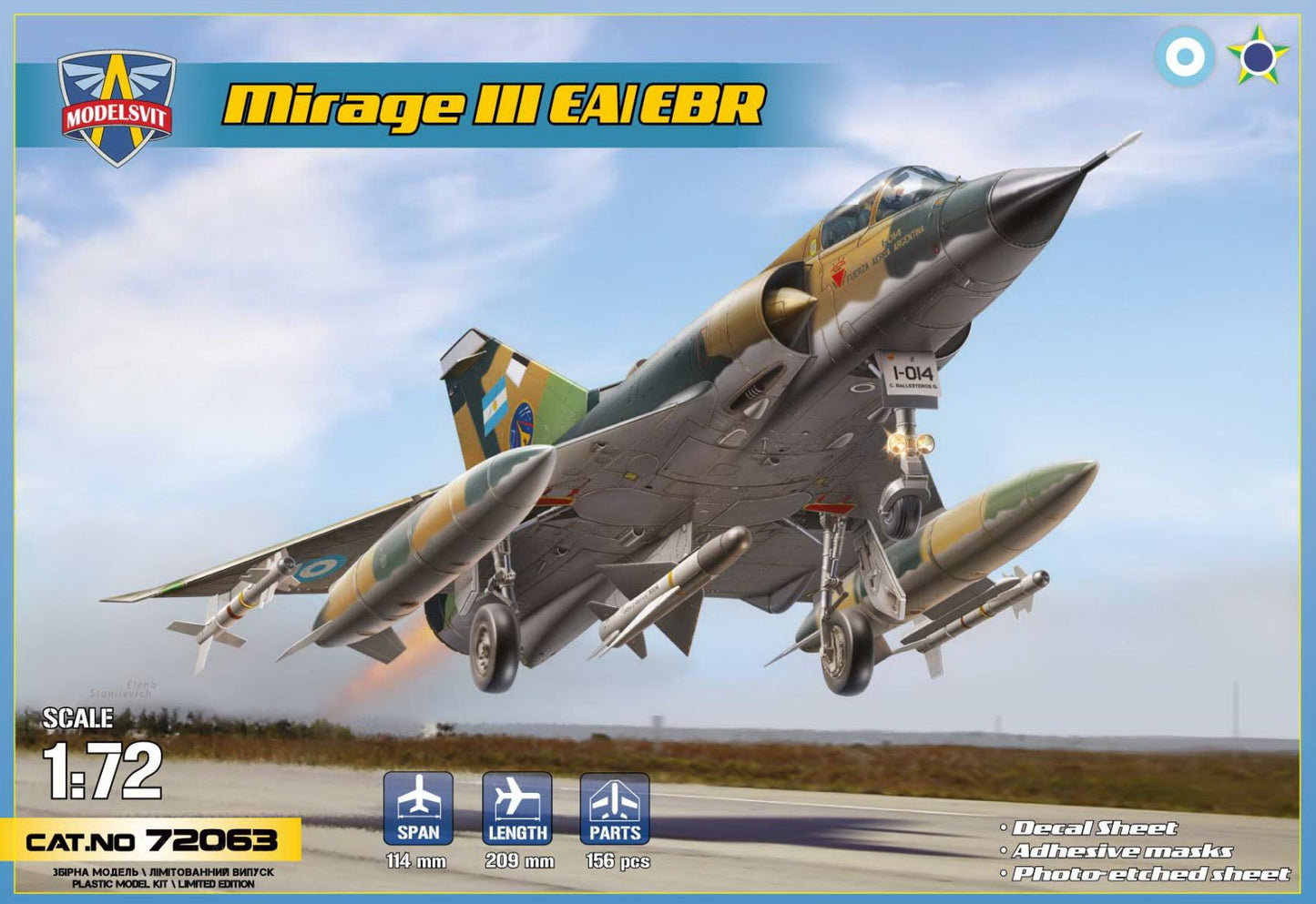 Modelsvit 72063 1:72 Dassault-Mirage IIIEA/IIIEBR fighter-bomber