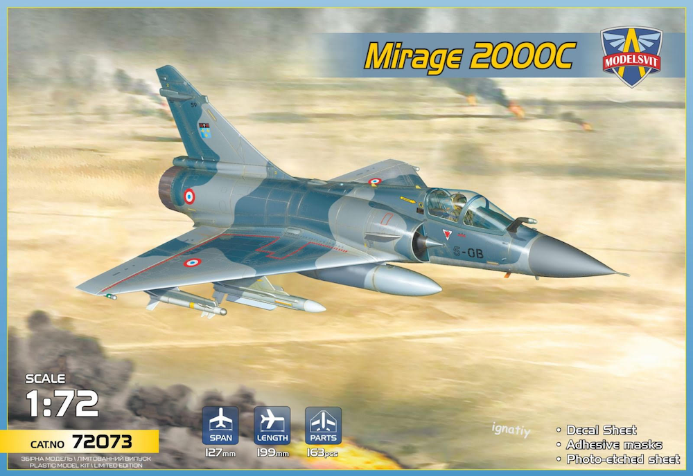 Modelsvit 72073 1:72 Dassault-Mirage 2000C multi-role jet fighter