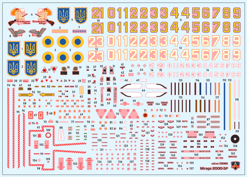 Modelsvit 72080 1:72 Dassault Mirage 2000-5F jet fighter (in ZSU service)