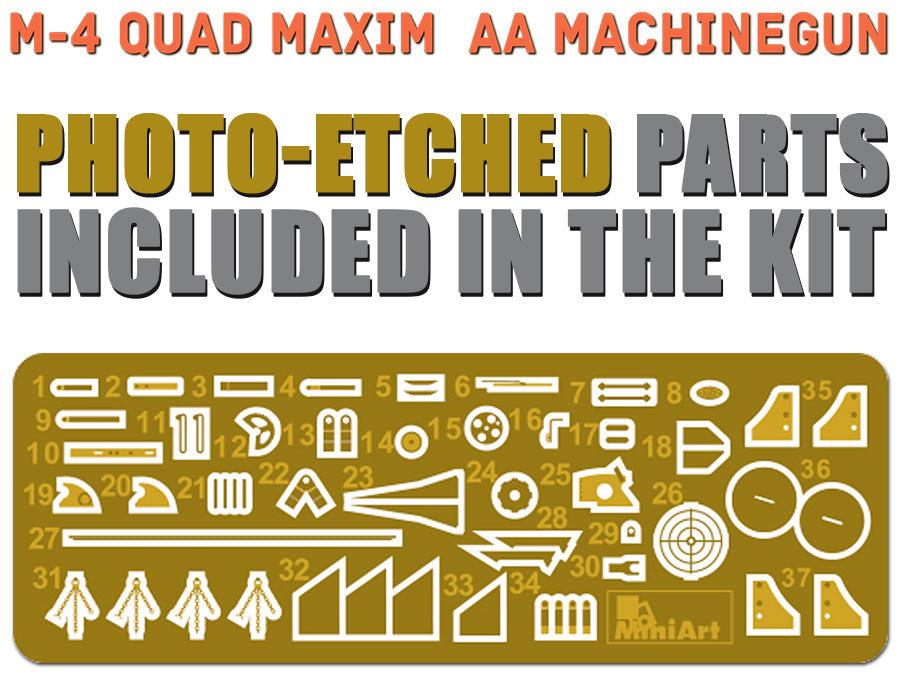 MiniArt 35211 1:35 M-4 Quad Maxim AA Machine Gun