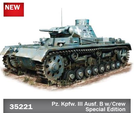 MiniArt 35221 1:35 Pz.Kpfw.III Ausf.B with Crew Special Edition
