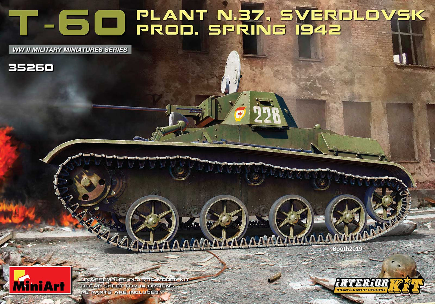 Mini Art 35260 1:35 Soviet T-60 Plant No. 37 Sverdlovsk Production Spring 1942 with Interior