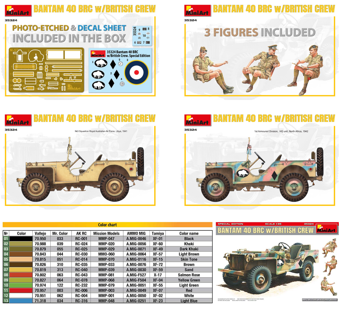 MiniArt 35324 1:35 Bantam 40 BRC w/British crew (3 figures included) Special Edition