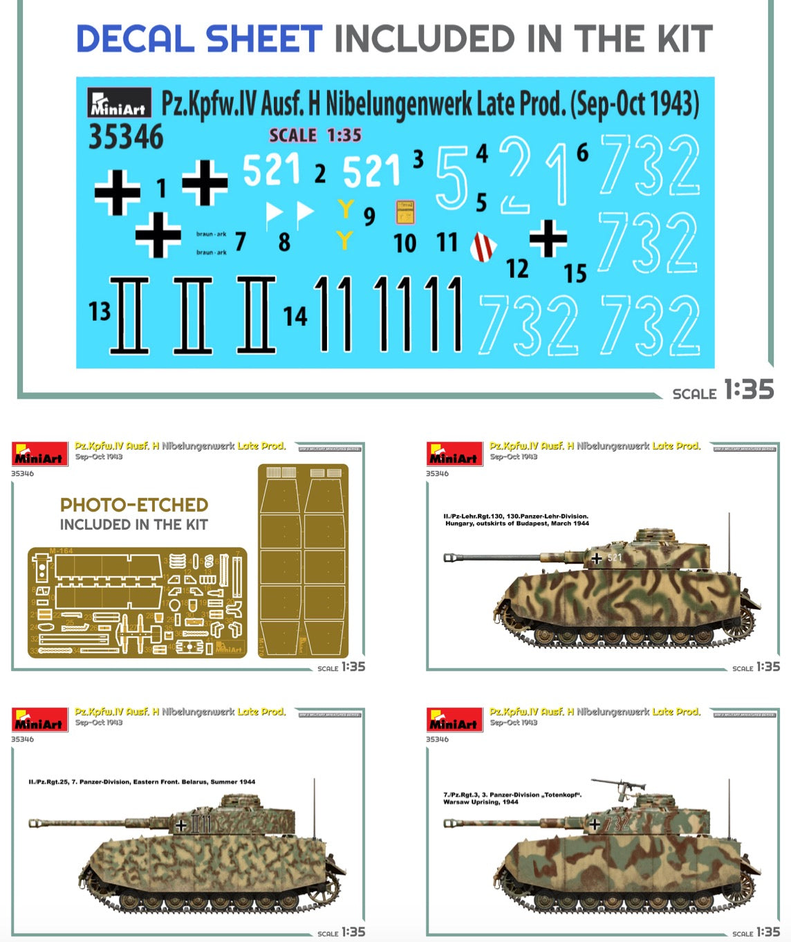 Mini Art 35346 1:35 Pz.Kpfw.IV Ausf.H Nibelungenwerk Late Prod. Sep-Oct 1943