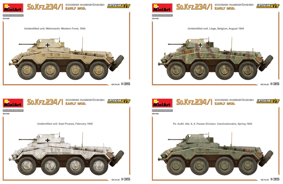 MiniArt 35410 1:35 Sd.Kfz.234/1 Schwerer Panzerspahwagen with Interior