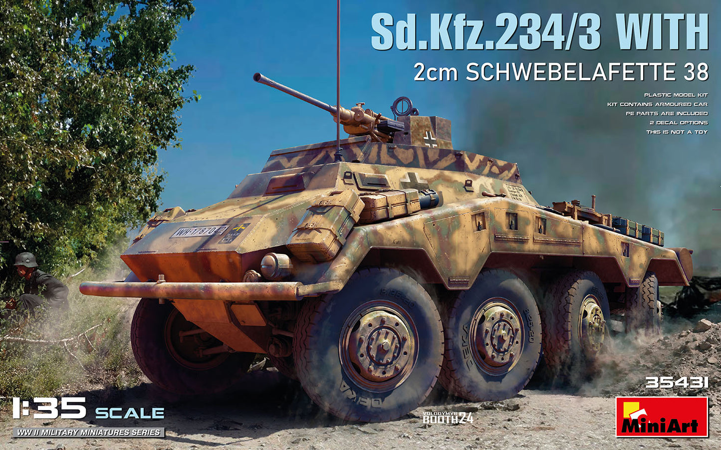 MiniArt 35431 1:35 Sd.Kfz.234/3 with 2 cm Schwebelafette 38