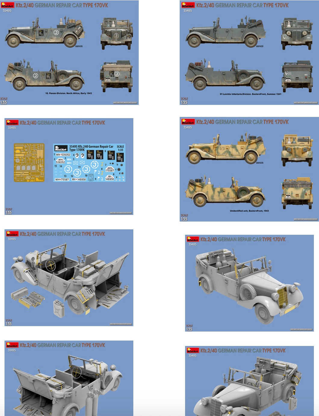MiniArt 35495 1:35 Kfz.2/40 German WWII Repair Car Type 170VK