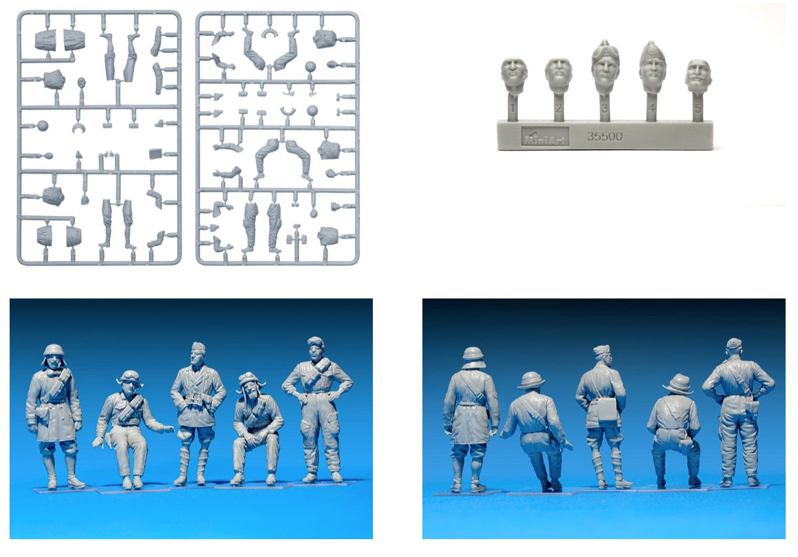 MiniArt 35500 1:35 Italian Tank Crew Resin Heads