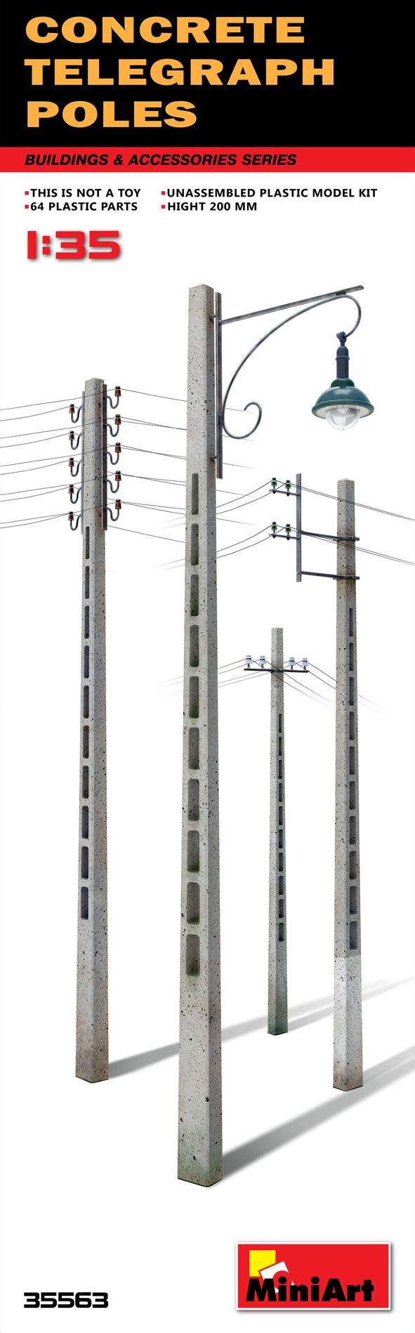 MiniArt 35563 1:35 Concrete Telegraph Poles