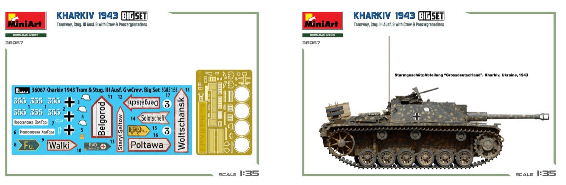 MiniArt 36067 1:35 Kharkiv 1943: Tram & Stug.III Ausf.G with Crew (Big Set)