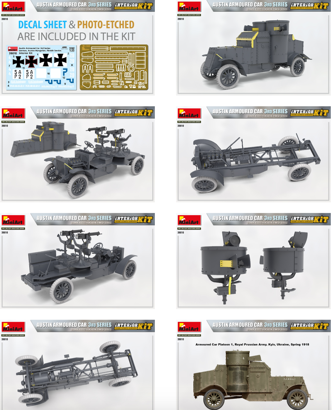 Mini Art 39010 1:35 Austin Armoured Car 3rd Series with Interior