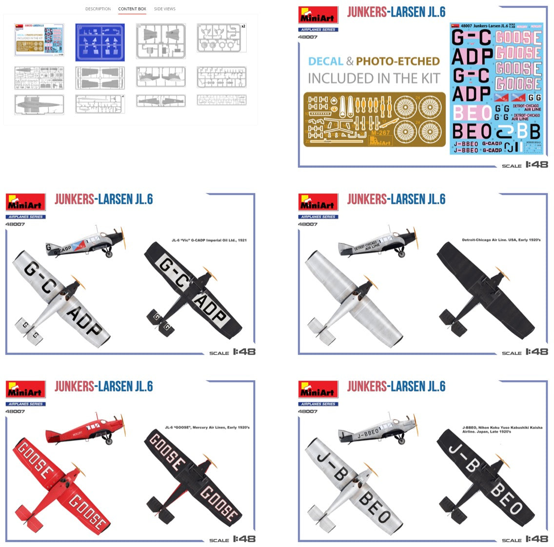 MiniArt 48007 1:48 Junkers-Larsen JL.6