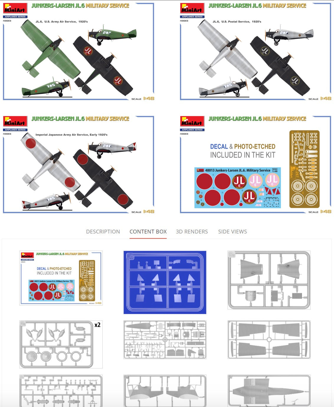 MiniArt 48013 1:48 Junkers-Larsen JL.6 Military Service