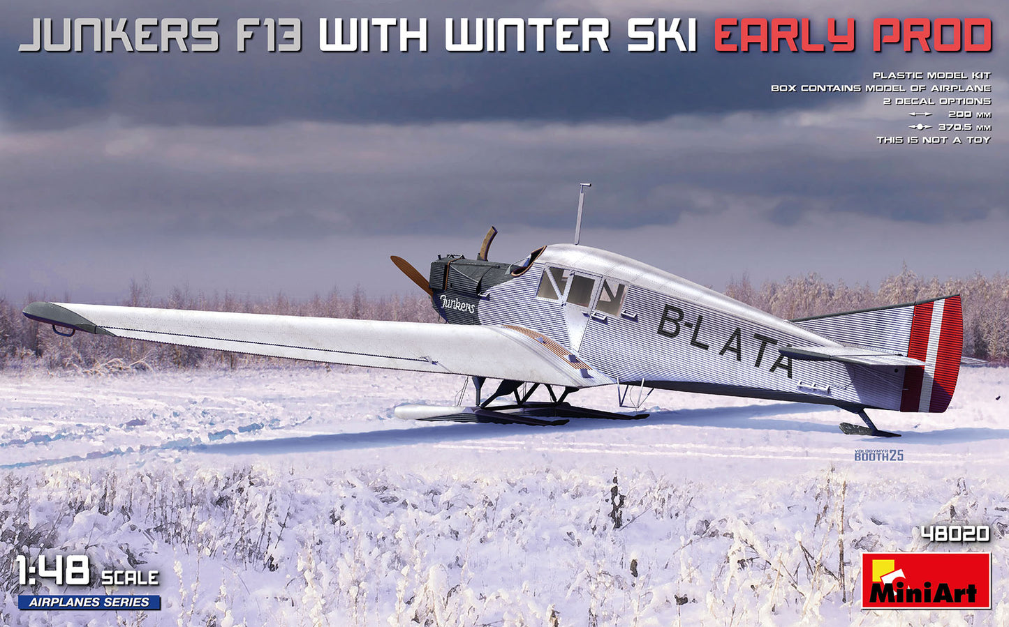MiniArt 48020 1:48 Junkers F13 with Winter Ski Early Production