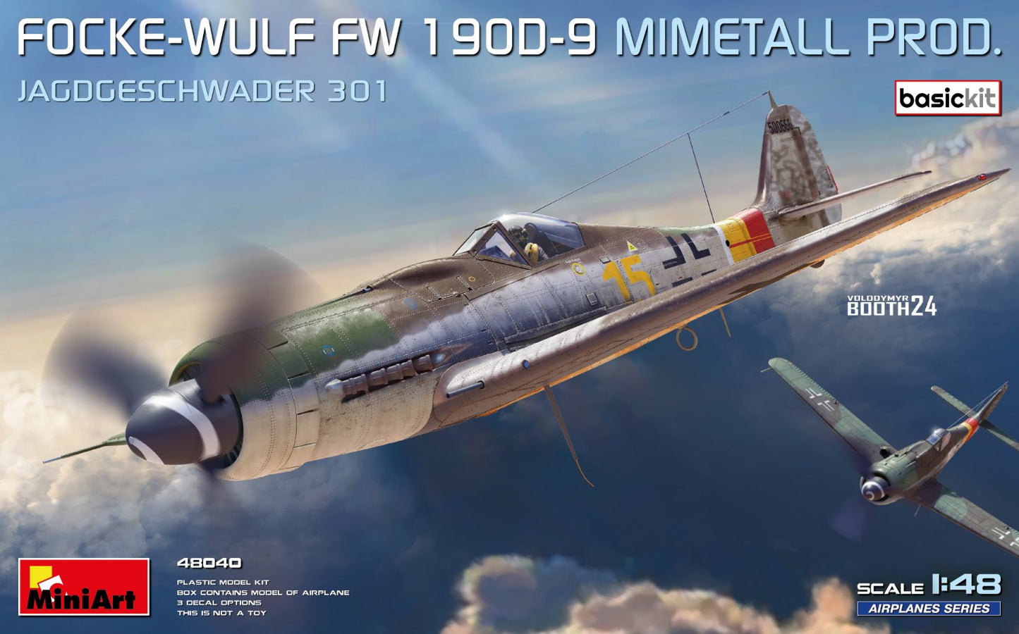 MiniArt 48040 1:48 Focke-Wulf Fw-190D-9 Mimetall Prod. Basic Kit.