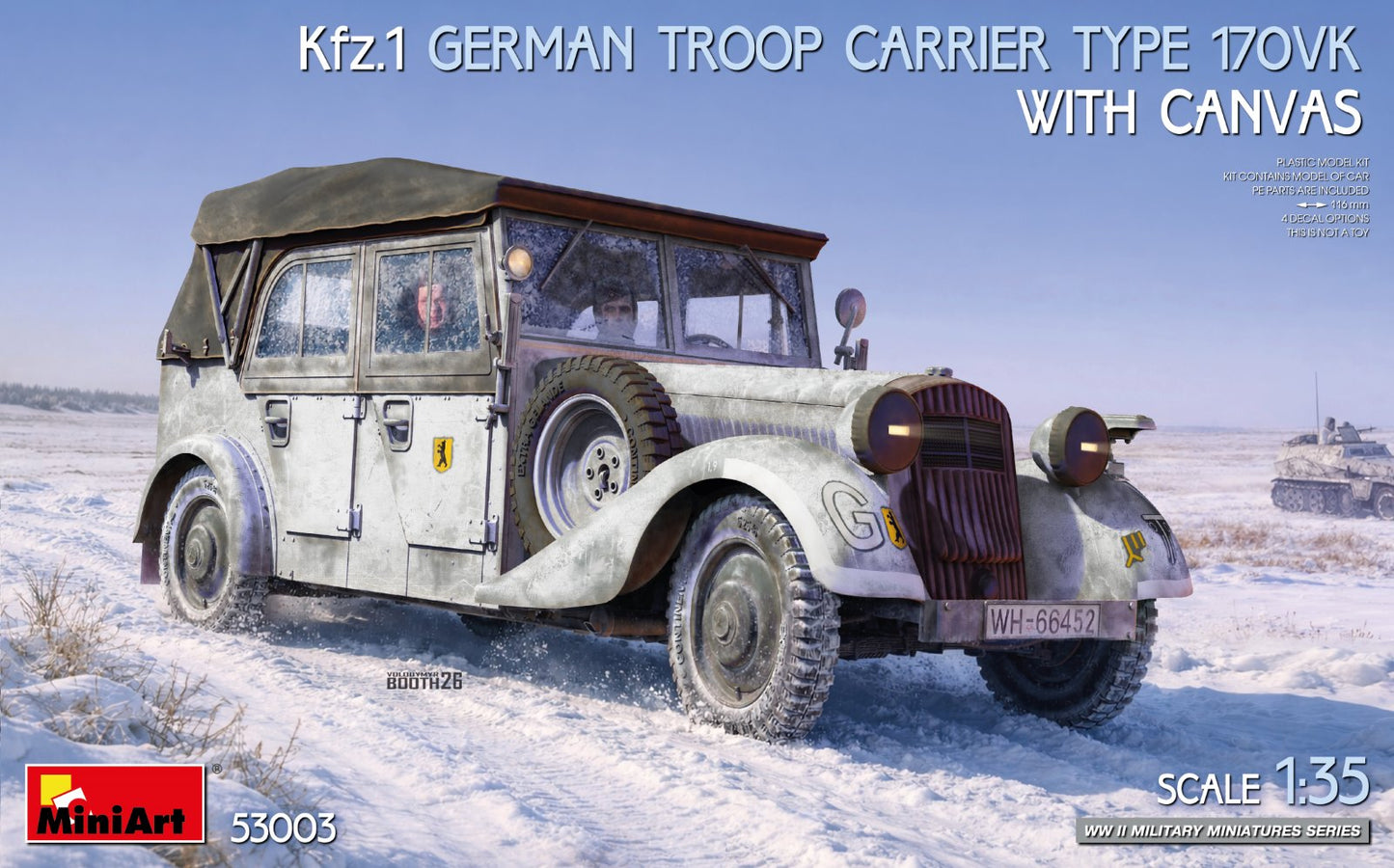 MiniArt 53003 1:35 Kfz.1 German Troop Carrier Type 170VK with Canvas
