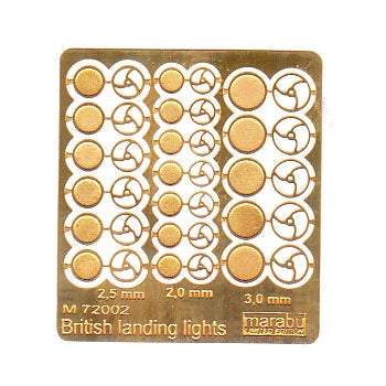 Marabu Design M72002 1:72 British landing lights--PE set for British aircraft