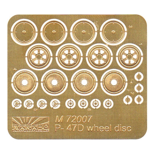 Marabu Design M72007 1:72 Republic P-47D Thunderbolt wheel discs