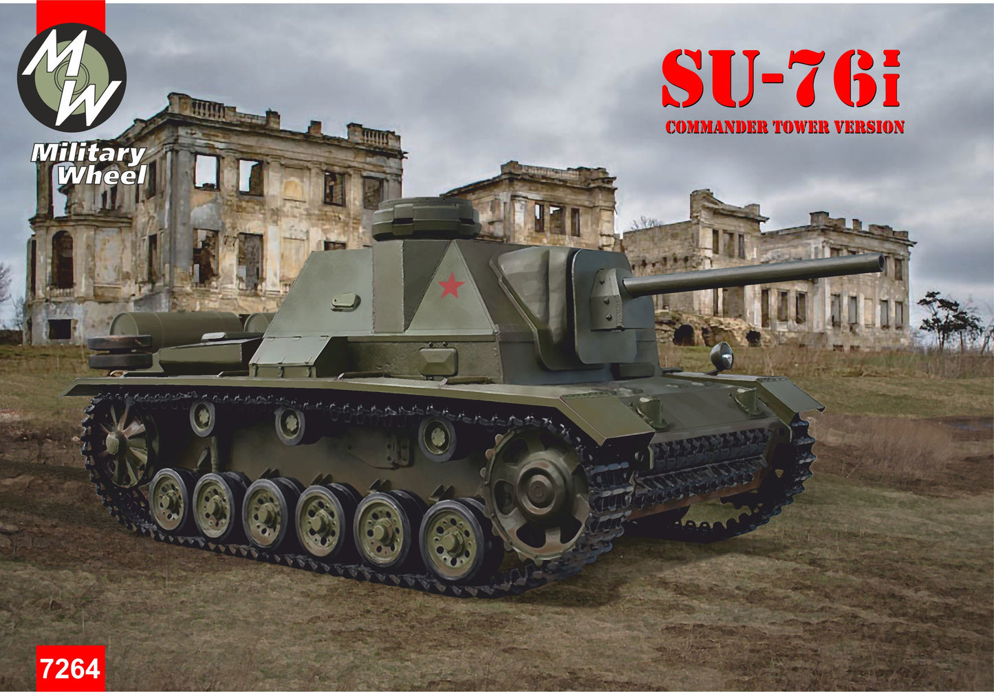 Military Wheels MW7264 1:72 Soviet Su-76i Commander Tower Version