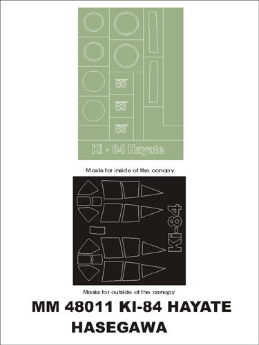 Montex MM48011 1:48 Nakajima Ki-84 Hayate canopy frame paint masks