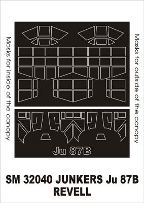 Montex SM32040 1:32 Junkers Ju-87B 'Stuka' canopy frame paint masks