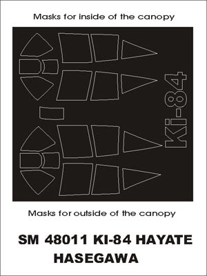 Montex SM48011 1:48 Nakajima Ki-84 Hayate canopy frame paint masks