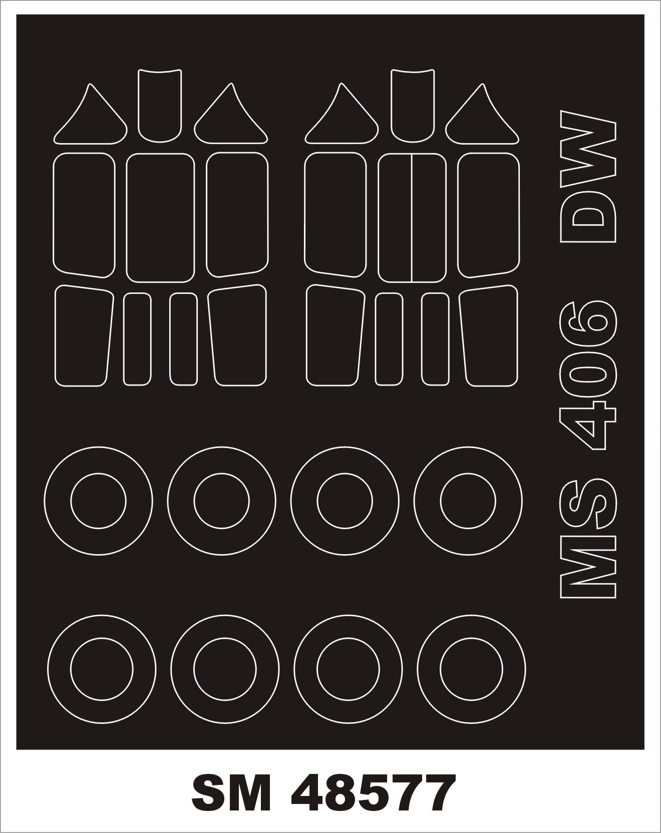 Montex SM48577 1:48 MS 406 canopy frame paint mask (inside & outside)