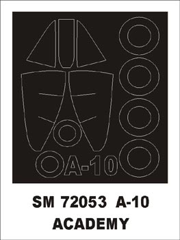 Montex SM72053 1:72 Fairchild A-10A Thunderbolt canopy frame paint mask