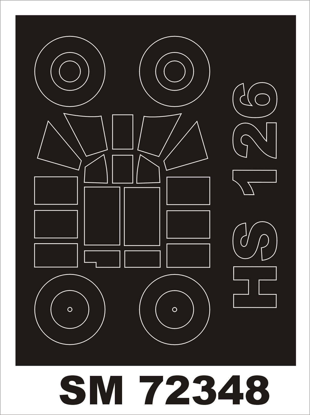 Montex SM72348 1:72 Henschel Hs-126 canopy frame paint masks (outside only)