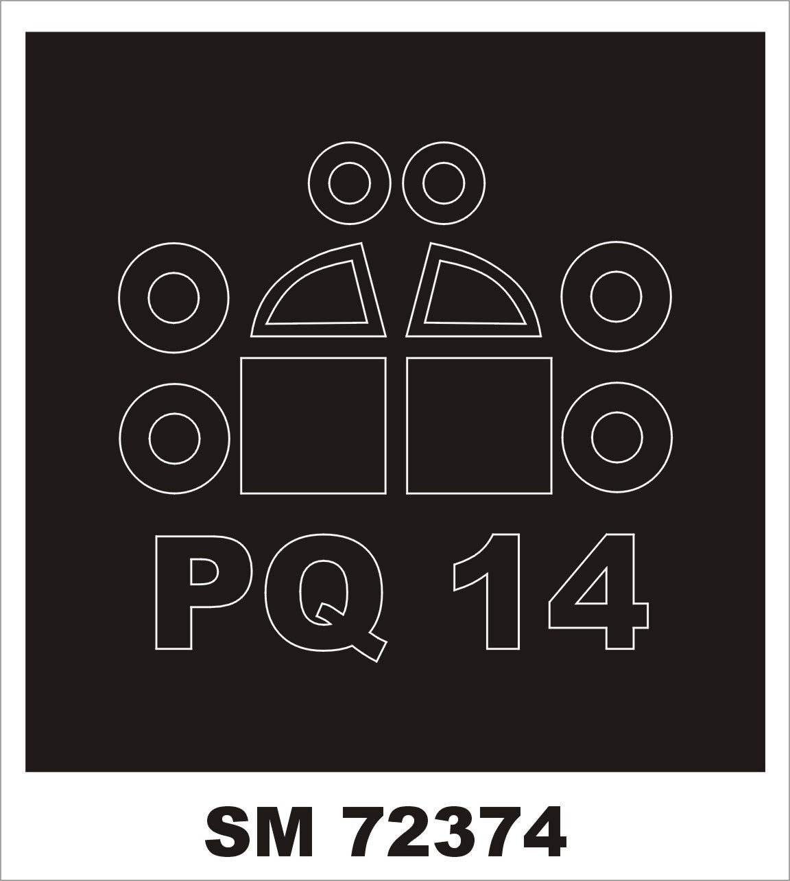 Montex SM72374 1:72 Culver PQ-14 canopy frame paint mask (outside only)