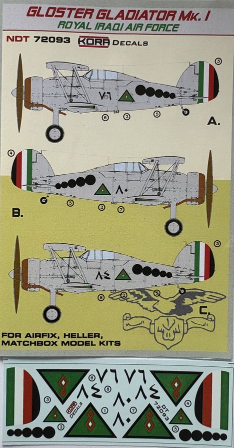 Kora NDT72093 1:72 Gloster Gladiator Mk.I in the Royal Iraqi Air Force