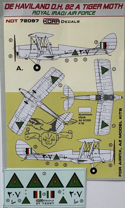 Kora NDT72097 1:72 de Havilland DH.82A Tiger Moth in the Royal Iraqi Air Force