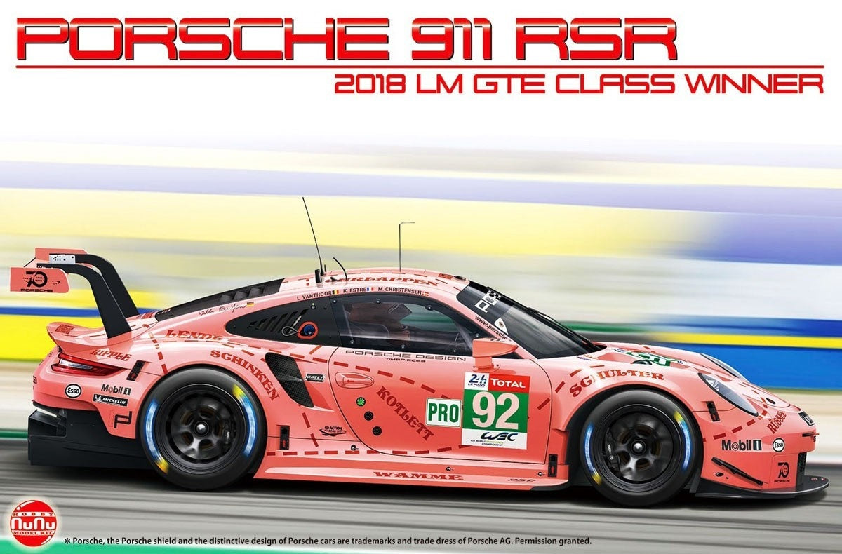 Nunu Model Kit NU24040 1:24 Porsche 911 RSR 2018 LM GTE Class Winner991 RSR 'Pink Pig'