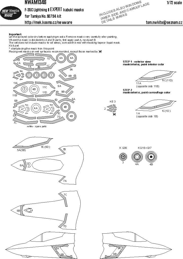 New Ware NWAM1346 1:72 Lockheed-Martin F-35C C Lightning II Expert