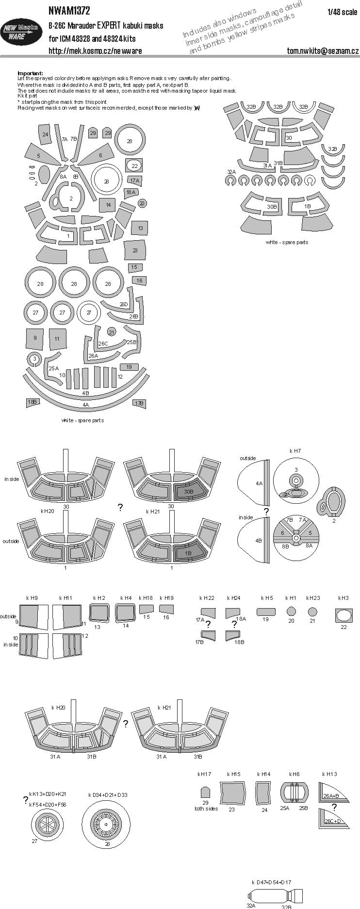 New Ware NWAM1372 1:48 Martin B-26C Marauder EXPERT