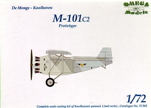 Omega Models 72343 1:72 De Monge - Koolhoven M-101c2 Parasol Prototype with Decals