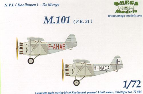 Omega Models 72464 1:72 N.V.I. Koolhoven De Monge M.101 F.K.31
