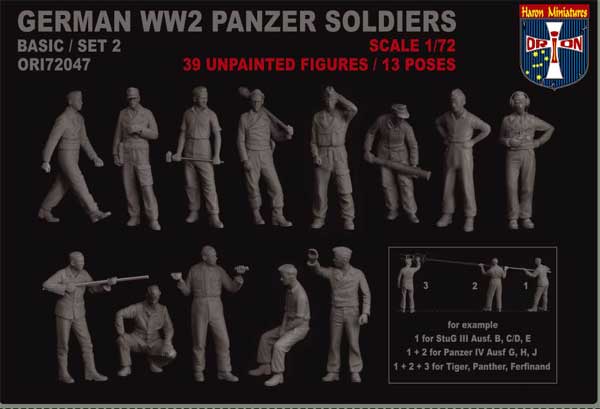 Orion Figures 72047 1:72 German Panzer Soldiers (WWII) Set 2