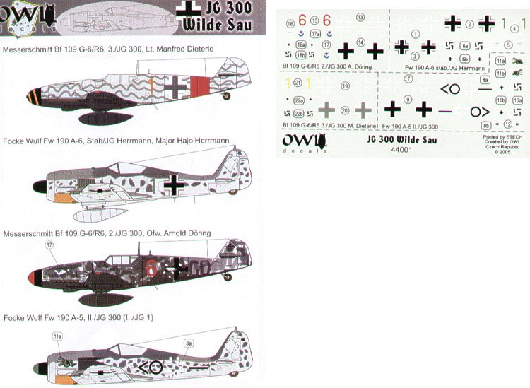 Owl 44001 1:144 Jagdgeschwader JG 300 Wilde Sau